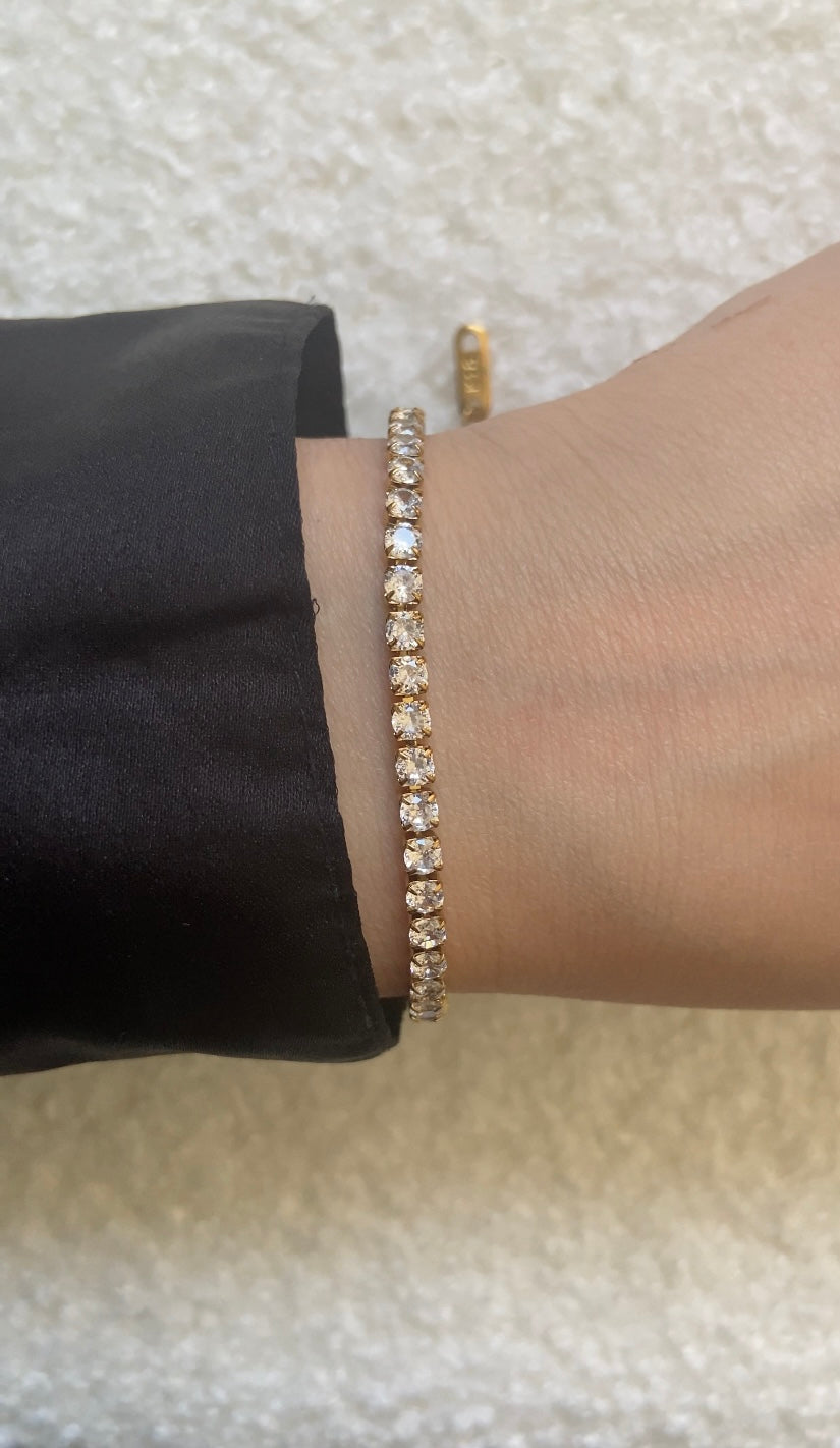 Classic Tennis Bracelet - Gold & Silver