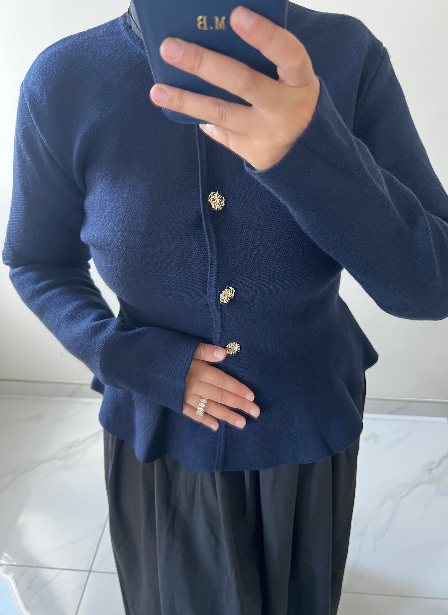 The Élyse Cardigan — Gold Buttons