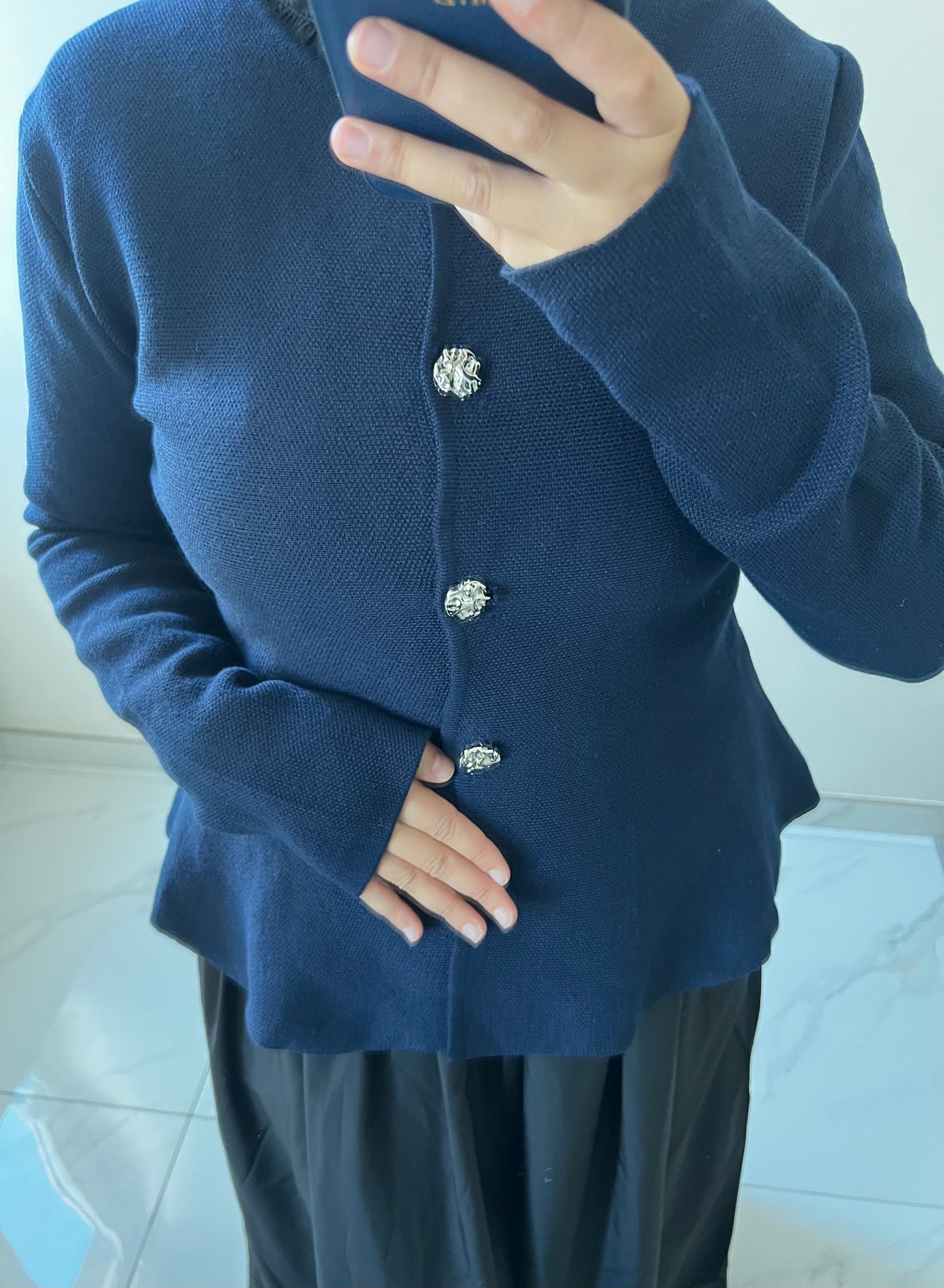 The Élyse Cardigan — Silver Buttons