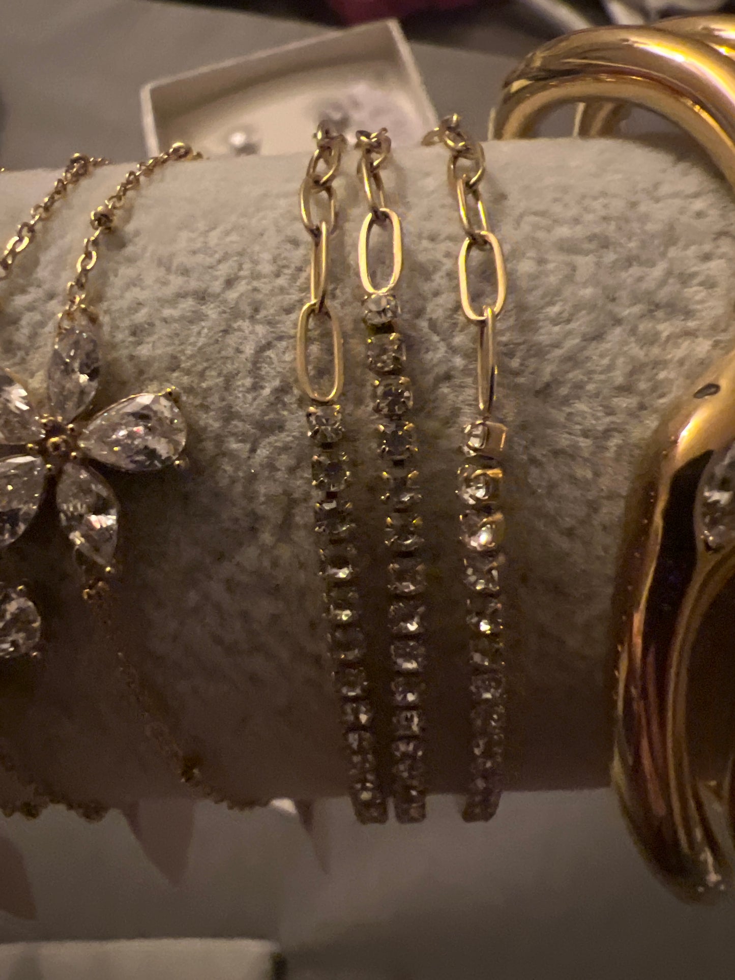 Half tennis bracelet