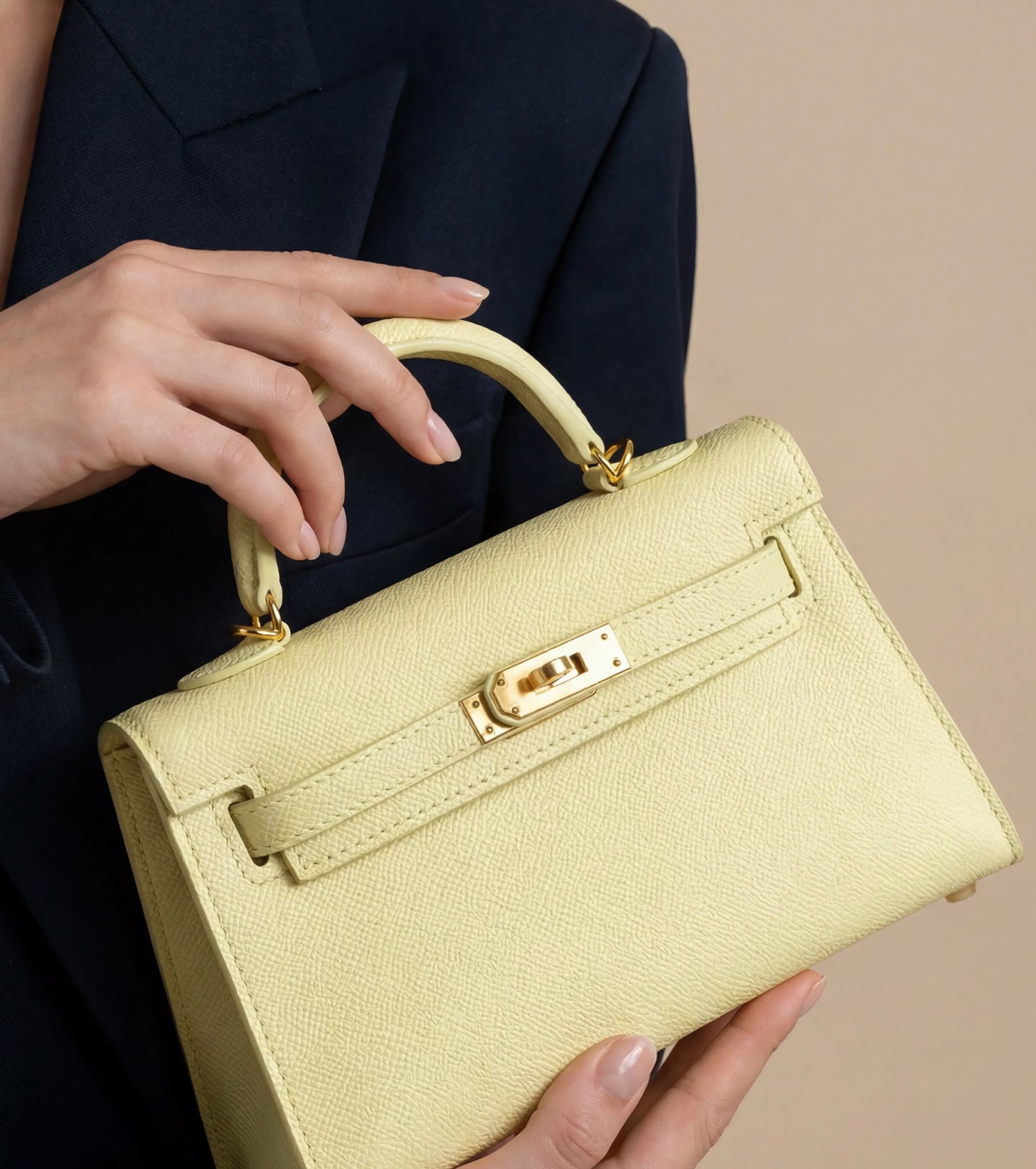 The Essential Bag - Butter Cream, Gold hardware