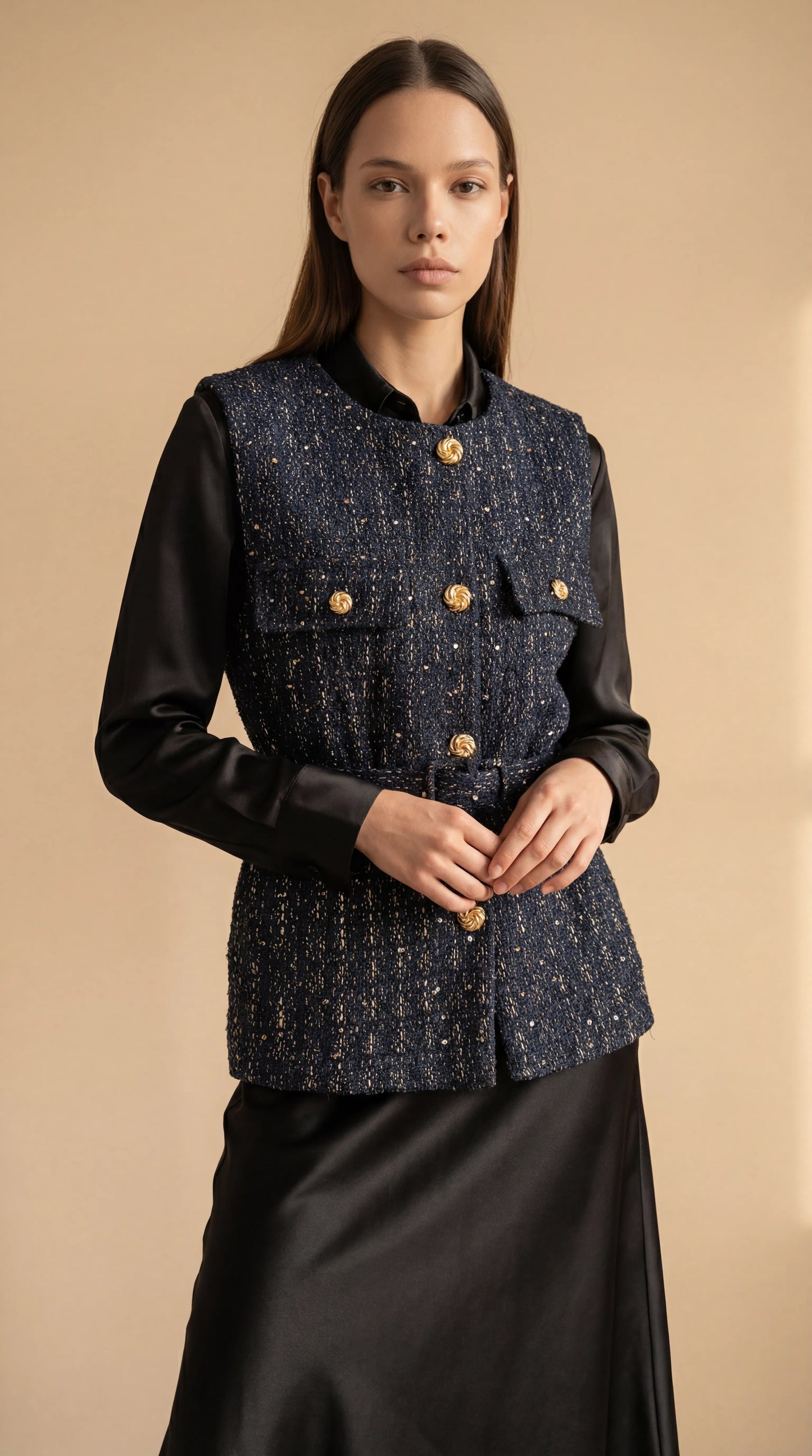 Liyana Tweed Vest