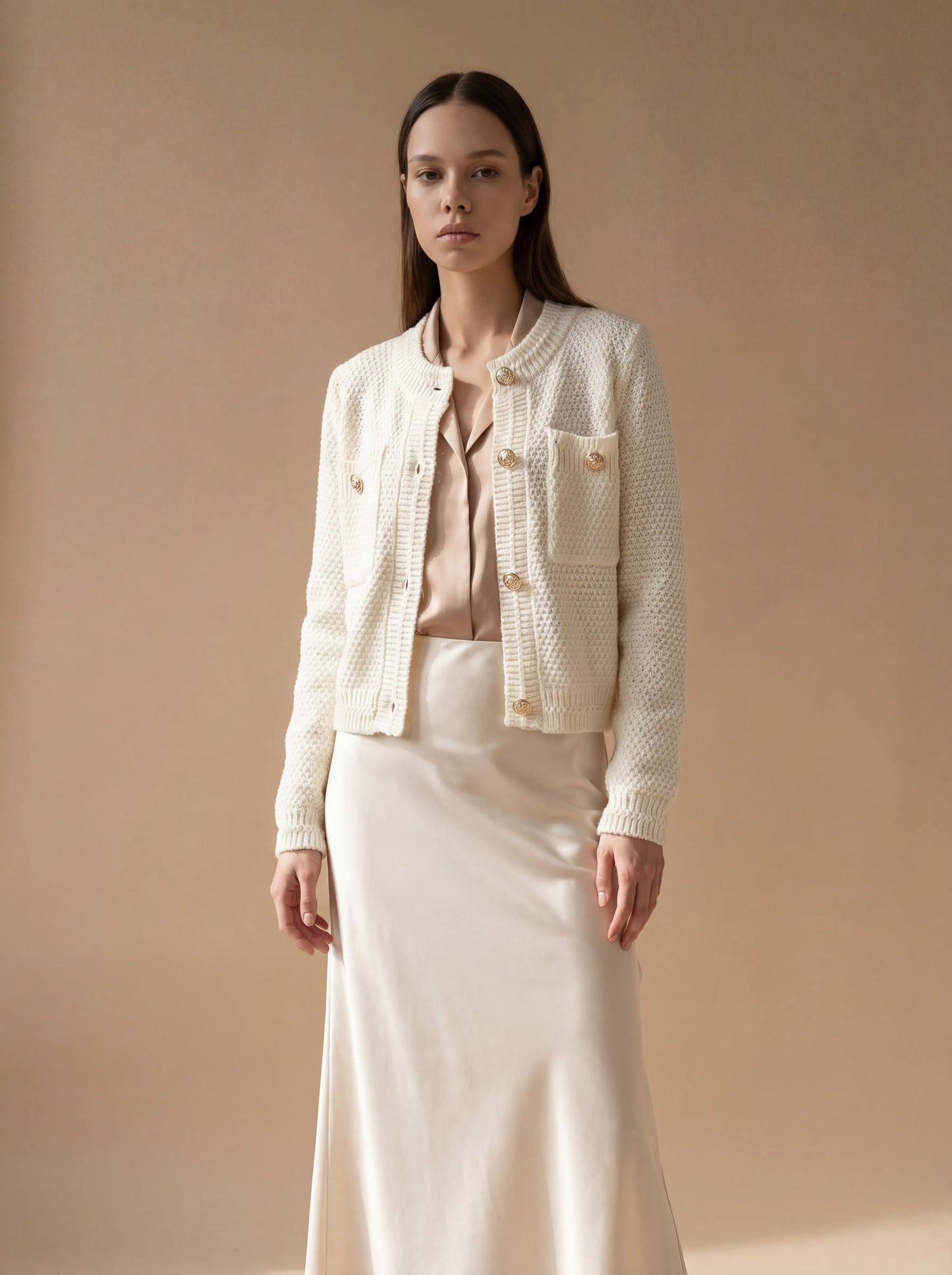 The Ivory Knit Cardigan