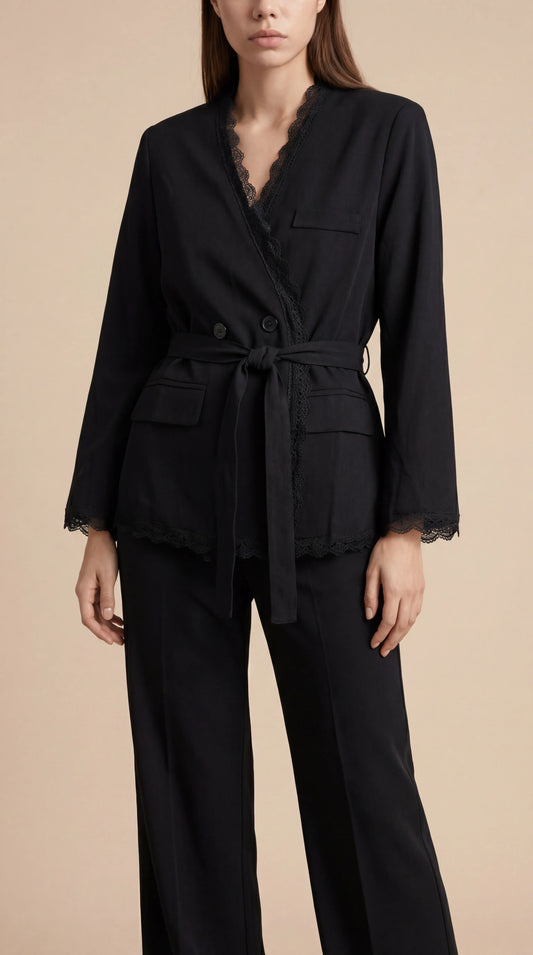 The Noir Lace Suit