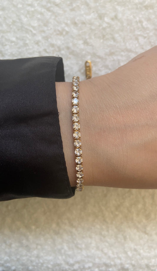 Classic Tennis Bracelet - Gold & Silver
