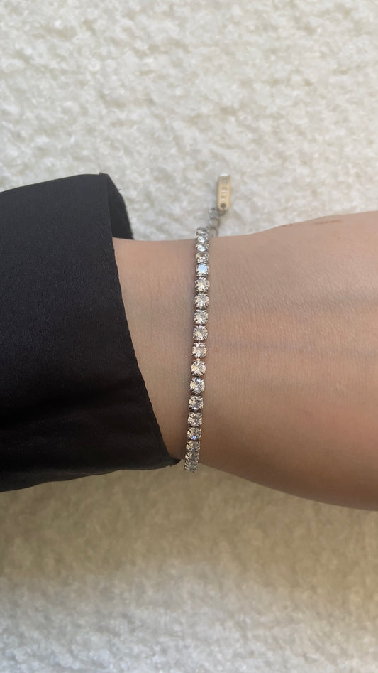 Classic Tennis Bracelet - Gold & Silver