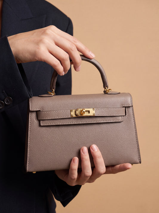 The Essential Bag - Soft Taupe, Gold hardware