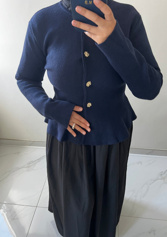 The Élyse Cardigan — Gold Buttons