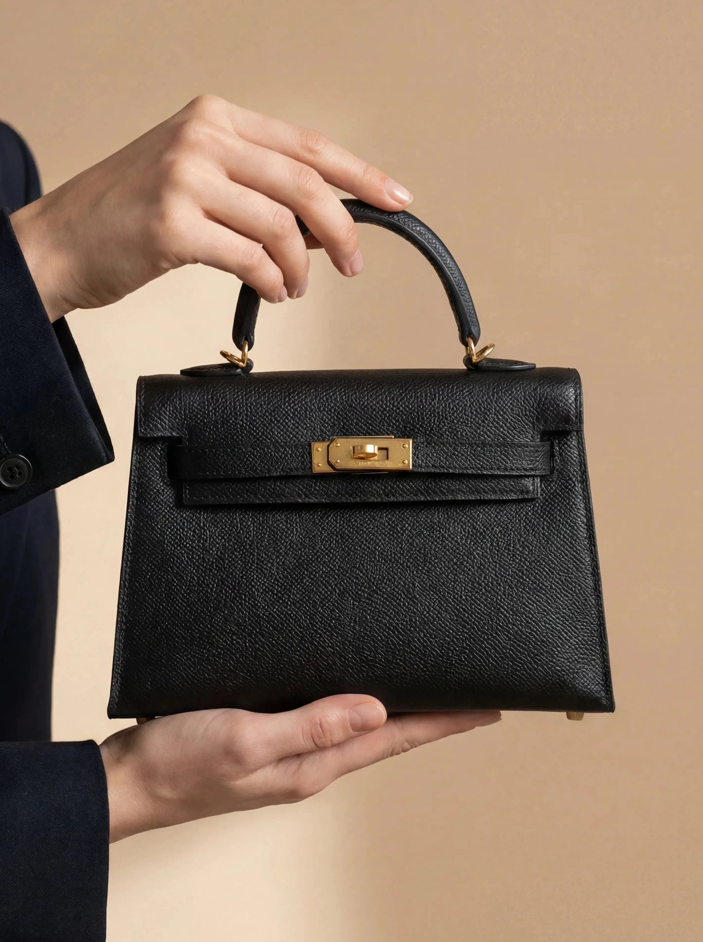 The Essential Bag - Black, Gold hardware