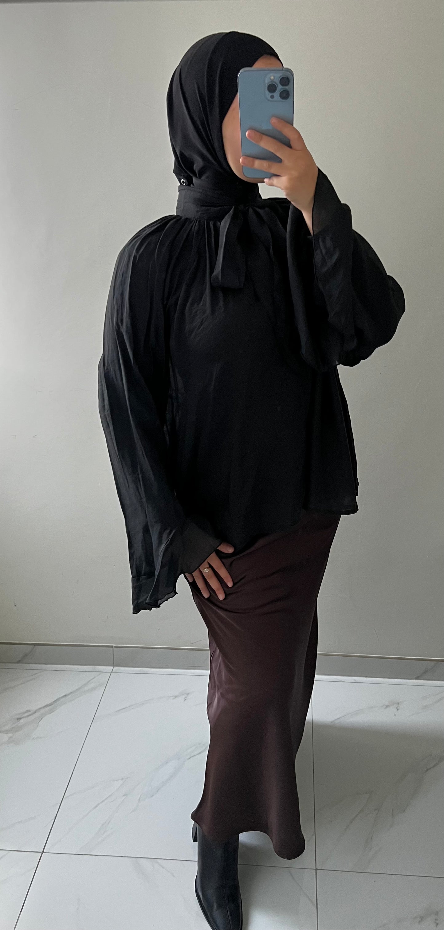 The Seraphina Blouse — Black