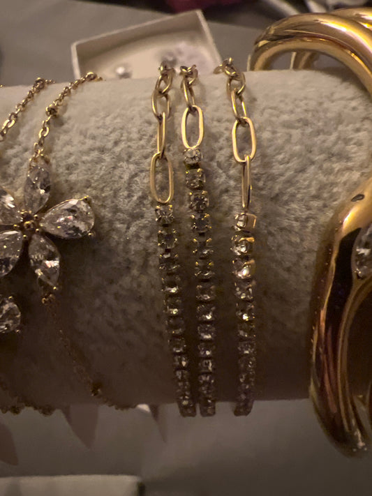 Half tennis bracelet